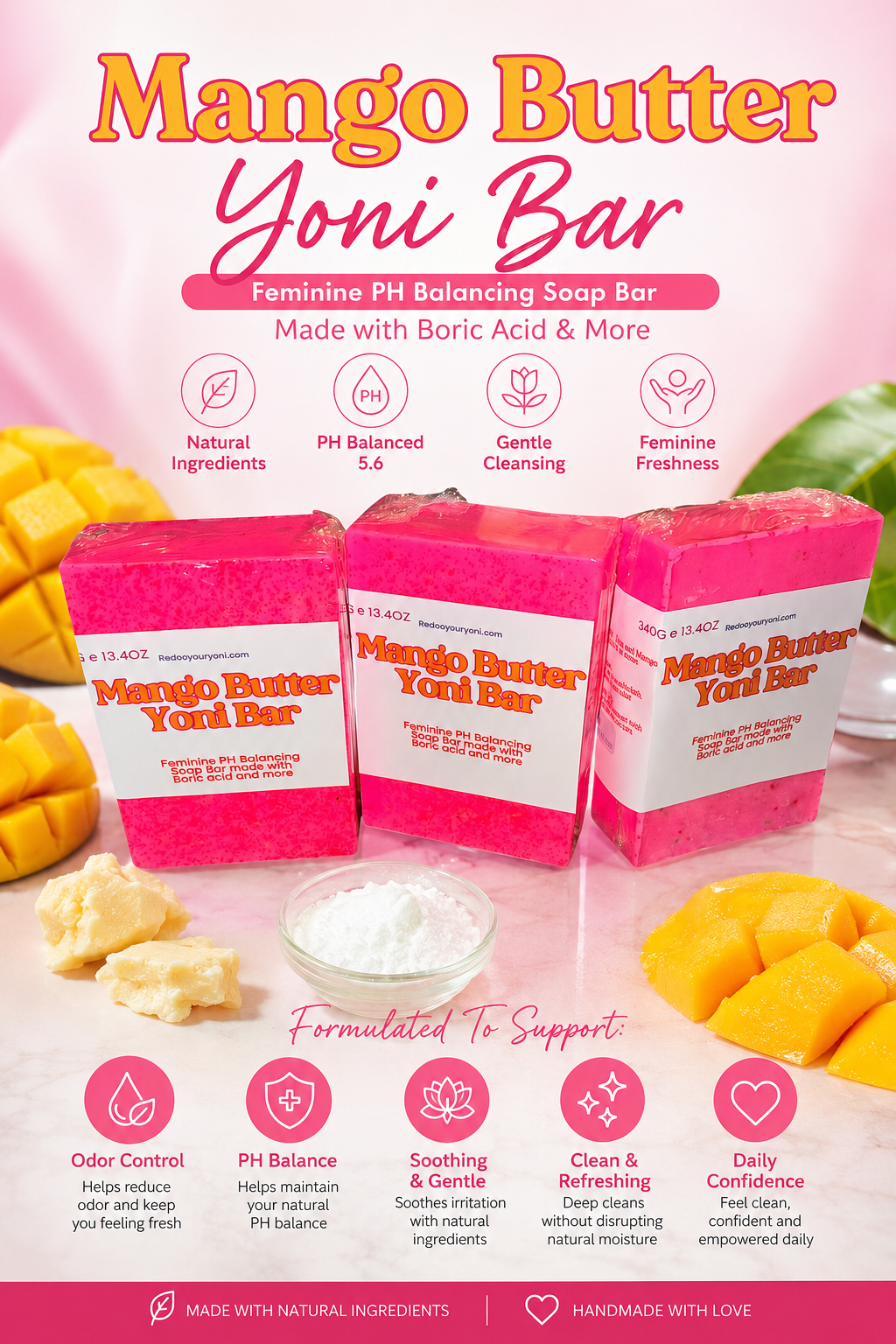 3 Pack Mango Butter Yoni Bars