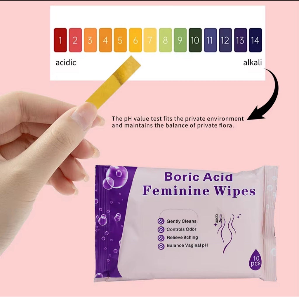Boric Acid Feminine Wipes