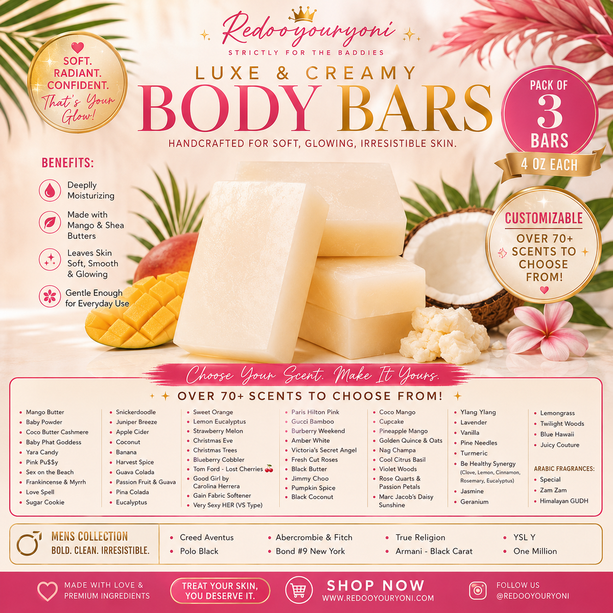 Customized Soap Bars 3 Pack
